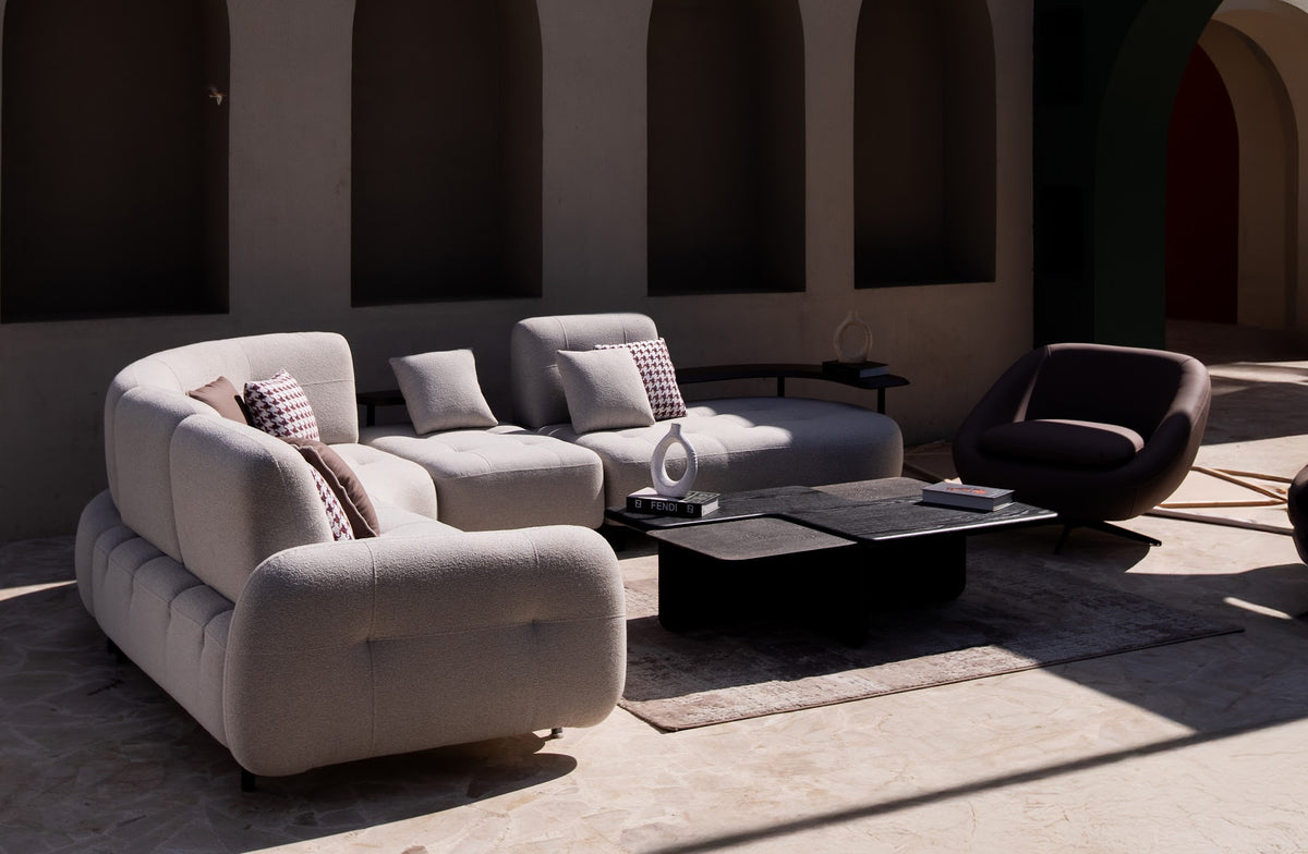 Terra Living Set in warm woven fabric, view 7