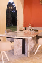 Vesper dining set — marble table close view, view 5