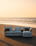 Rill Sectional Sofa, shown in cream, view 3