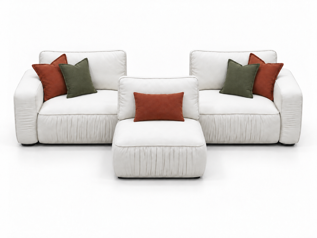 Wold sofa shown in sections