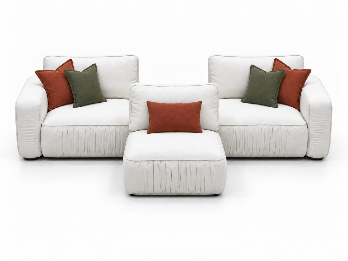 Wold sofa shown in sections